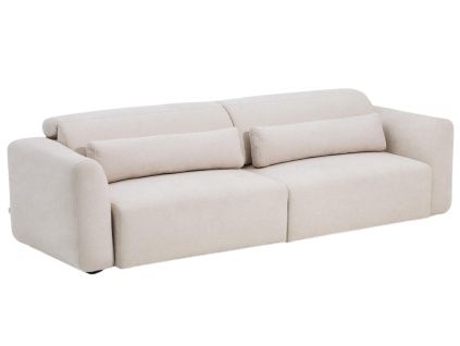 Béžová čtyřmístná pohovka Kave Home Lares 290 cm s elektrickým posuvem