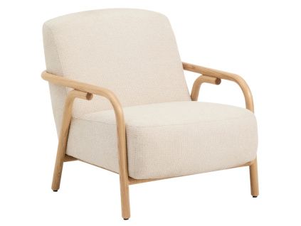 Béžové čalouněné křeslo Kave Home Sylo