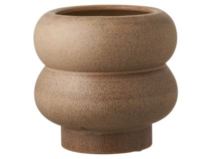 Hnědý keramický květináč Oddy Ø19 cm