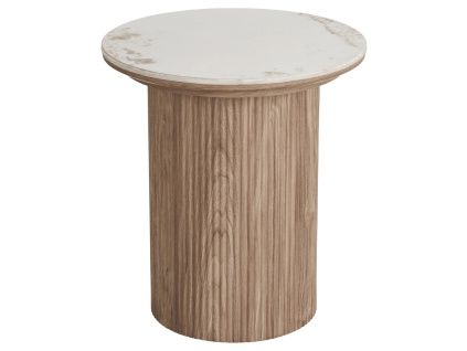 Bílý keramicky odkládací stolek Athens 45 cm