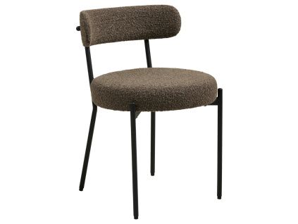 Hnědá bouclé jídelní židle Baladona