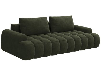 Zelená sametová rozkládací pohovka Cosmopolitan Design Linz 250 cm