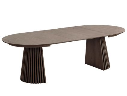 Hnědý rozkládací stůl Osaika 120/240 x 120 cm