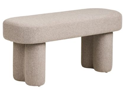 Béžová čalouněná lavice Beston 95 cm