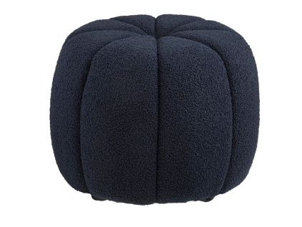 Modrý čalouněný taburet Presley 48 cm