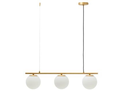 Zlaté kovové závěsné světlo Kave Home Brisia 73 cm
