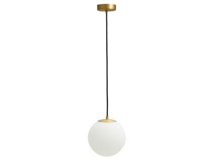 Bílé skleněné závěsné světlo Kave Home Brisia 15 cm
