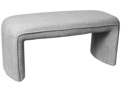 Šedá čalouněná lavice Somcasa Catania 100 cm