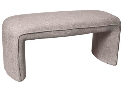 Hnědošedá čalouněná lavice Somcasa Catania 100 cm