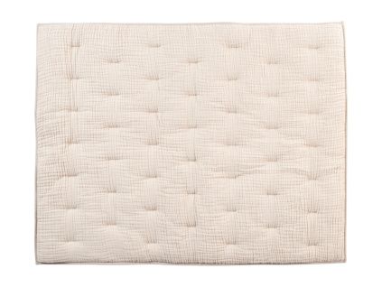 Béžová mušelínová podložka do hracích ohrádek Quax Natural 73 x 93 cm
