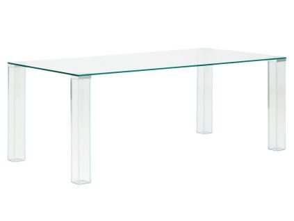 Skleněný jídelní stůl Kave Home Adularia 200 x 100 cm