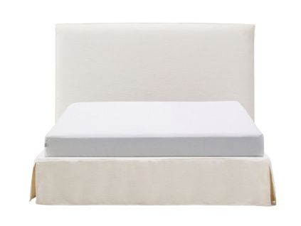 Bílá dvoulůžková postel Kave Home Jaira s čelem 150 x 190 cm