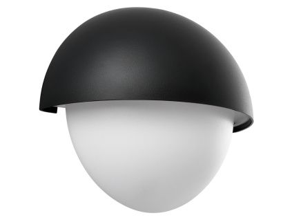 Černé plastové venkovní nástěnné světlo Scorpius Maxi Round 27 cm