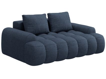 Tmavě modrá čalouněná dvoumístná pohovka Cosmopolitan Design Linz 175 cm