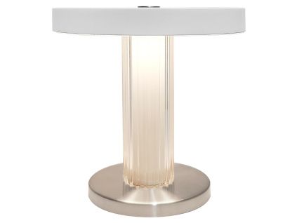 Bílá kovová stolní LED lampa Trezzi