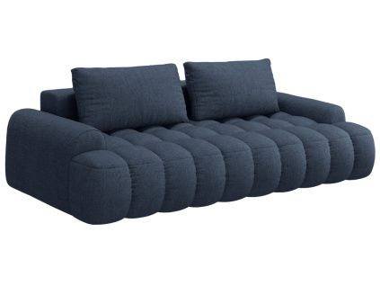 Tmavě modrá čalouněná rozkládací pohovka Cosmopolitan Design Linz 250 cm
