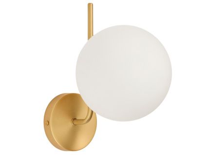 Zlaté kovové nástěnné světlo Kave Home Brisia 15 cm
