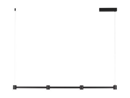 Černé kovové závěsné LED světlo Nova Luce Puize 118 cm