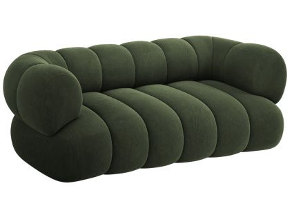 Zelená sametová dvoumístná pohovka Cosmopolitan Design Koge 180 cm