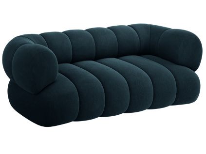 Tmavě modrá sametová dvoumístná pohovka Cosmopolitan Design Koge 180 cm