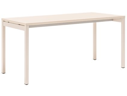 Dřevěný pracovní stůl Ogi Y 140 x 60 cm s bílou podnoží