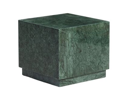 Tmavě zelený mramorový odkládací stolek Kave Home Sorein 40 x 40 cm