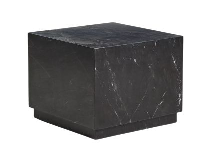 Černý mramorový odkládací stolek Kave Home Sorein 50 x 50 cm