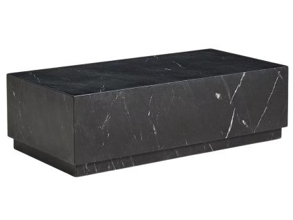 Černý mramorový konferenční stolek Sorein 100 x 50 cm