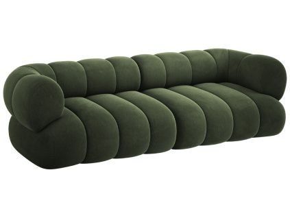 Zelená sametová čtyřmístná pohovka Cosmopolitan Design Koge 240 cm