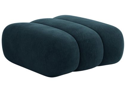 Tmavě modrá sametová podnožka Cosmopolitan Design Koge 95 x 95 cm