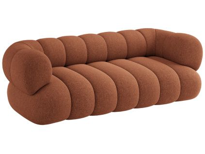 Terakotově oranžová čalouněná trojmístná pohovka Cosmopolitan Design Koge 210 cm