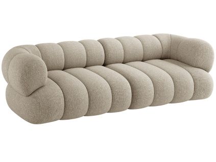 Béžová čalouněná čtyřmístná pohovka Cosmopolitan Design Koge 240 cm