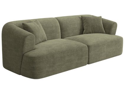 Zelená manšestrová trojmístná pohovka Cosmopolitan Design Campi 220 cm