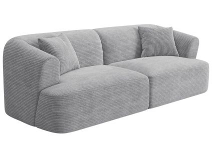Světle šedá manšestrová trojmístná pohovka Cosmopolitan Design Campi 220 cm