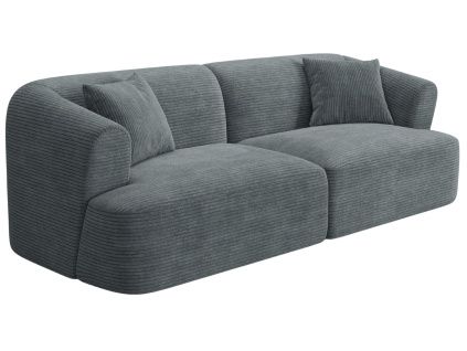 Šedá manšestrová trojmístná pohovka Cosmopolitan Design Campi 220 cm