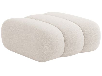 Světle béžová čalouněná podnožka Cosmopolitan Design Koge 95 x 95 cm