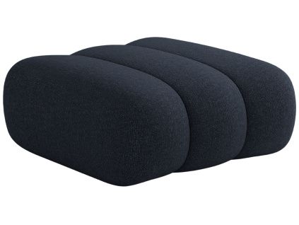 Tmavě modrá čalouněná podnožka Cosmopolitan Design Koge 95 x 95 cm