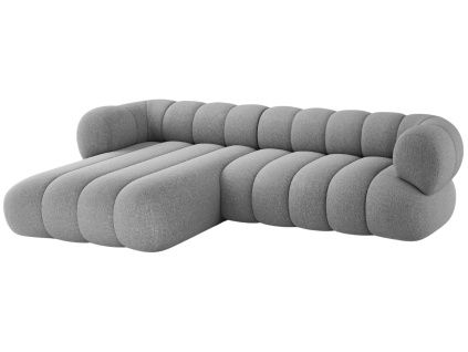 Šedá čalouněná rohová pohovka Cosmopolitan Design Koge 270 cm, levá