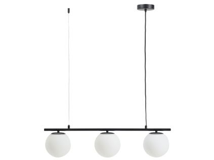 Černé kovové závěsné světlo Kave Home Brisia 73 cm