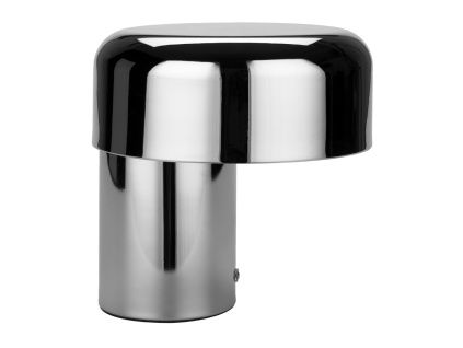 Stříbrná kovová nabíjecí stolní LED lampa Scoop