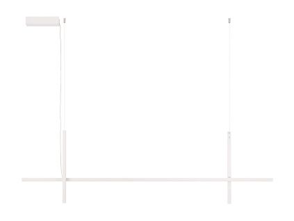 Bílé kovové závěsné LED světlo Nova Luce Looma 152 cm