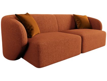Terakotově oranžová čalouněná dvoumístná pohovka Chiara 188 cm