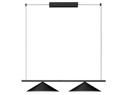 Černé kovové závěsné LED světlo Nova Luce Lui 100 cm