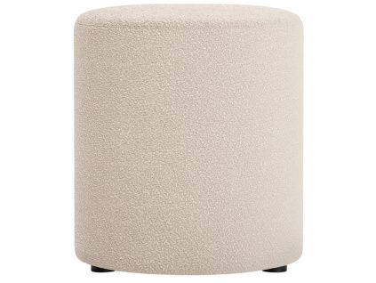 Béžový bouclé taburet Micadoni Dia 40 cm