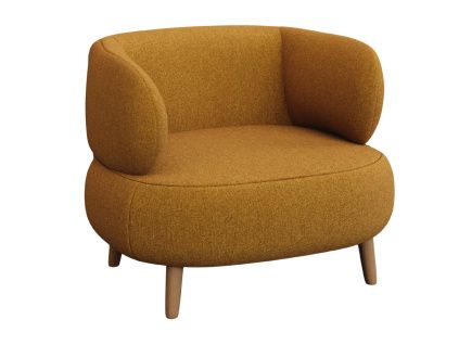 Hořčicově žluté čalouněné křeslo Kave Home Luisa