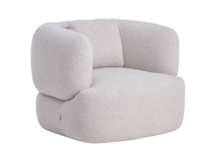 Šedé bouclé otočné křeslo Kave Home Martina