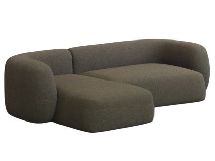 Zelená modulární rohová pohovka Kave Home Martina 287 cm, levá