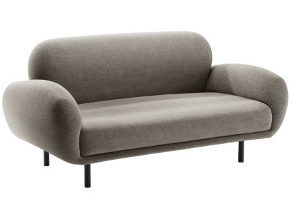 Šedá bouclé dvoumístná pohovka Micadoni Poppy 148 cm