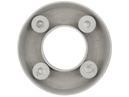 Šedý kameninový svícen Ring 26 cm
