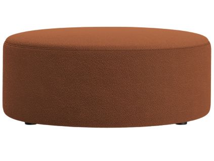 Terakotově oranžový bouclé taburet Micadoni Dia 90 cm
